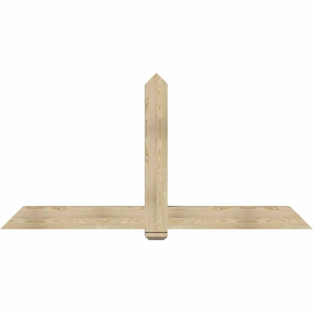 Ekena Millwork Eugene Rough Sawn Timber Gable Bracket, Douglas Fir, 84"W x 42"H x 6"D x 6"F, 12/12 Pitch GBW084X42X0606EUG00RDF